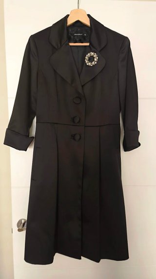 Chaqueta larga negra Atmosphere Talla M