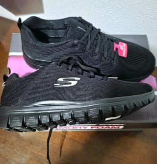 Zapatillas Skechers Mujer Negras Talla 39.5