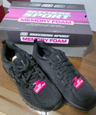 Zapatillas Skechers Mujer Negras Talla 39.5