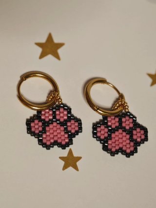 Figuras de huella de perro para aros