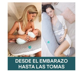 Cojín Lactancia Koala Babycare Gris-blanco.