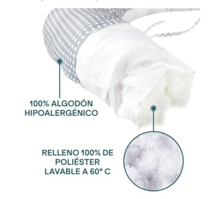 Cojín Lactancia Koala Babycare Gris-blanco.