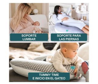 Cojín Lactancia Koala Babycare Gris-blanco.