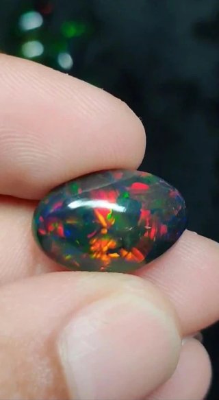Ópalo Negro Fuego Multicolor 4Ct