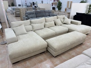 mega sofa rinconera cama  365cm beige y gris