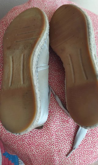 Alpargatas Fabiolas raso beige mujer 38