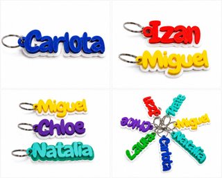 Llaveros personalizados impresos en 3D