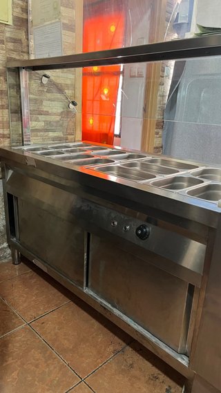 Mesa Caliente Buffet Acero Inoxidable