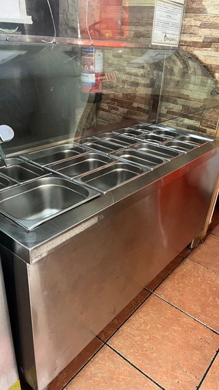 Mesa Caliente Buffet Acero Inoxidable