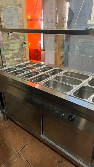 Mesa Caliente Buffet Acero Inoxidable