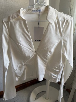 Jersey Bershka Blanco Talla M