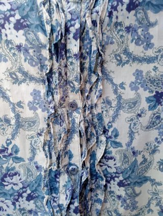 Camisa estampada floral azul y beige Size48 Zendra