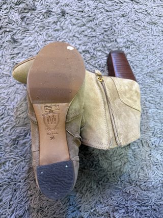 Botines Massimo Dutti ante mujer beige