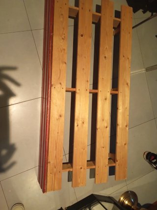 Sedari marroquí de madera y tela