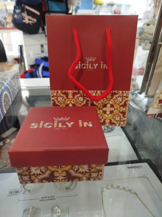 Bracciale donna Sicilyin rosé con 3 charm