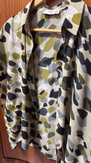 Blusa camisera Mango Talla S