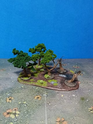 Bosque medio quemado para warhammer