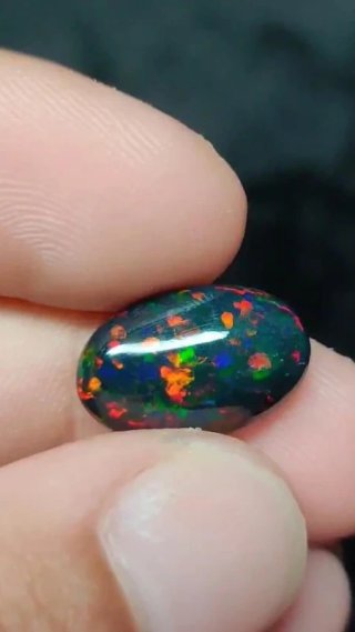 Ópalo Negro Fuego Multicolor 6Ct