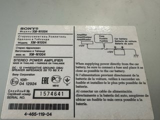 Sony XM-N1004 Amplificador 1000W 4 Canales