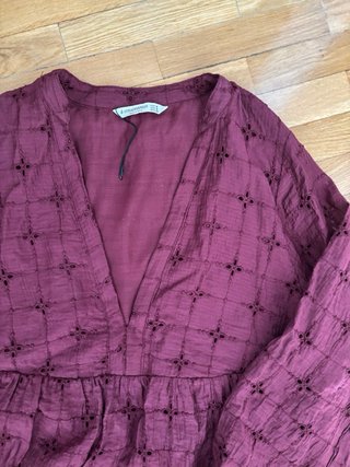 Vestido Stradivarius Talla M Burdeos