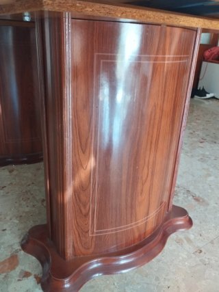 Mesa extensible comedor madera y cristal