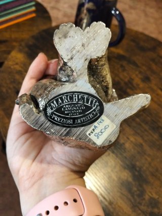 Figura Perro Marchetti - Plata Laminada (Italia)
