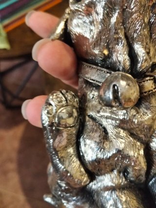 Figura Perro Marchetti - Plata Laminada (Italia)