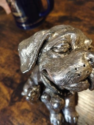 Figura Perro Marchetti - Plata Laminada (Italia)