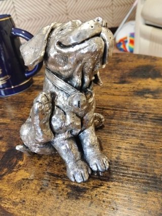 Figura Perro Marchetti - Plata Laminada (Italia)