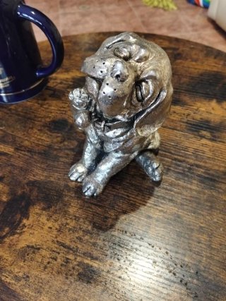 Figura Perro Marchetti - Plata Laminada (Italia)