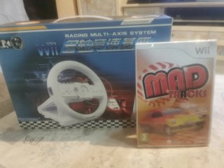 Volante Wii con supporto e gioco Map Tracks