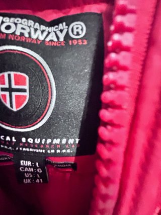Abrigo Geographical Norway 3/4 Rojo Talla L