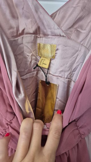 Vestido fiesta H&M rosa T.34