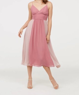 Vestido fiesta H&M rosa T.34