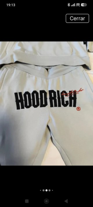 Conjunto Chándal Hoodrich gris y Rojo