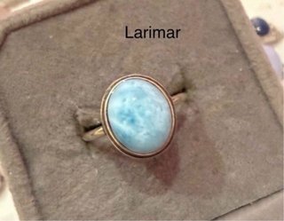 Anillos larimar natural plata925 ajustables elige