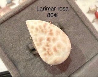 Anillos larimar natural plata925 ajustables elige