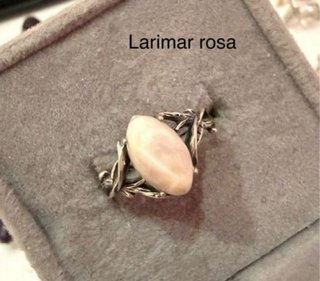 Anillos larimar natural plata925 ajustables elige