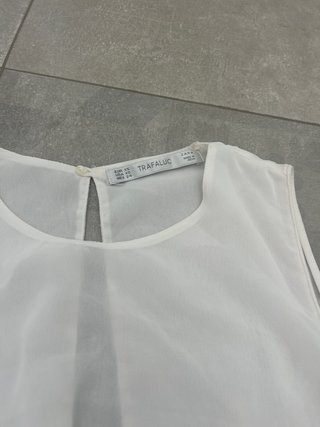 Vestido lentejuelas blanco y azul