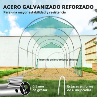 Invernadero Túnel 4.5x2x2m PE 140