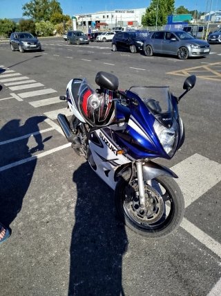 Suzuki GS500F Azul y Blanca