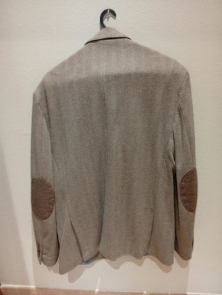 Americana hombre beige y azul