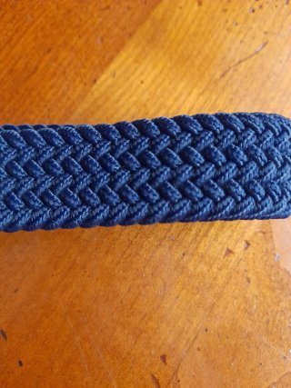 Cinturone per bambini intrecciato blu e marrone 27 cm