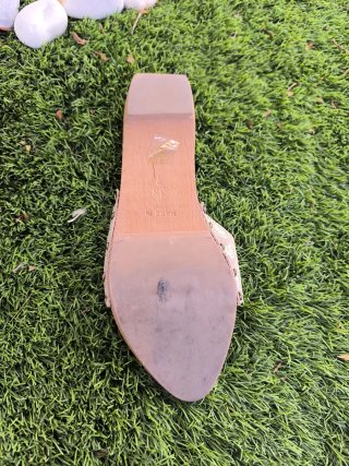 Sandalias zueco madera doradas y plateadas