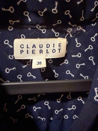 Claudie Pierlot Blusa Azul con Estampado