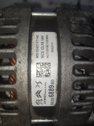 ALTERNADOR PEUGEOT 2008 (P1) Allure | 10.19 - 12.