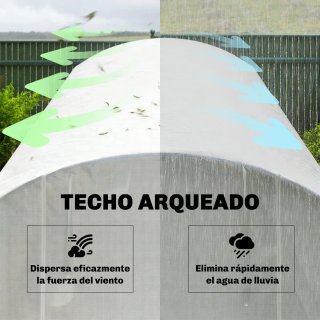 Invernadero Túnel 6x3x2m con 3 Puertas