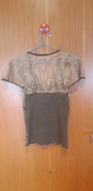 Camiseta ANNARITA N encaje verde talla S