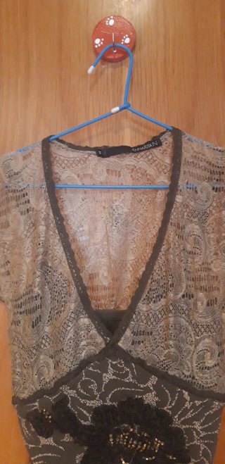 Camiseta ANNARITA N encaje verde talla S