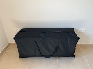 Conjunto cojines de tela beige para exterior